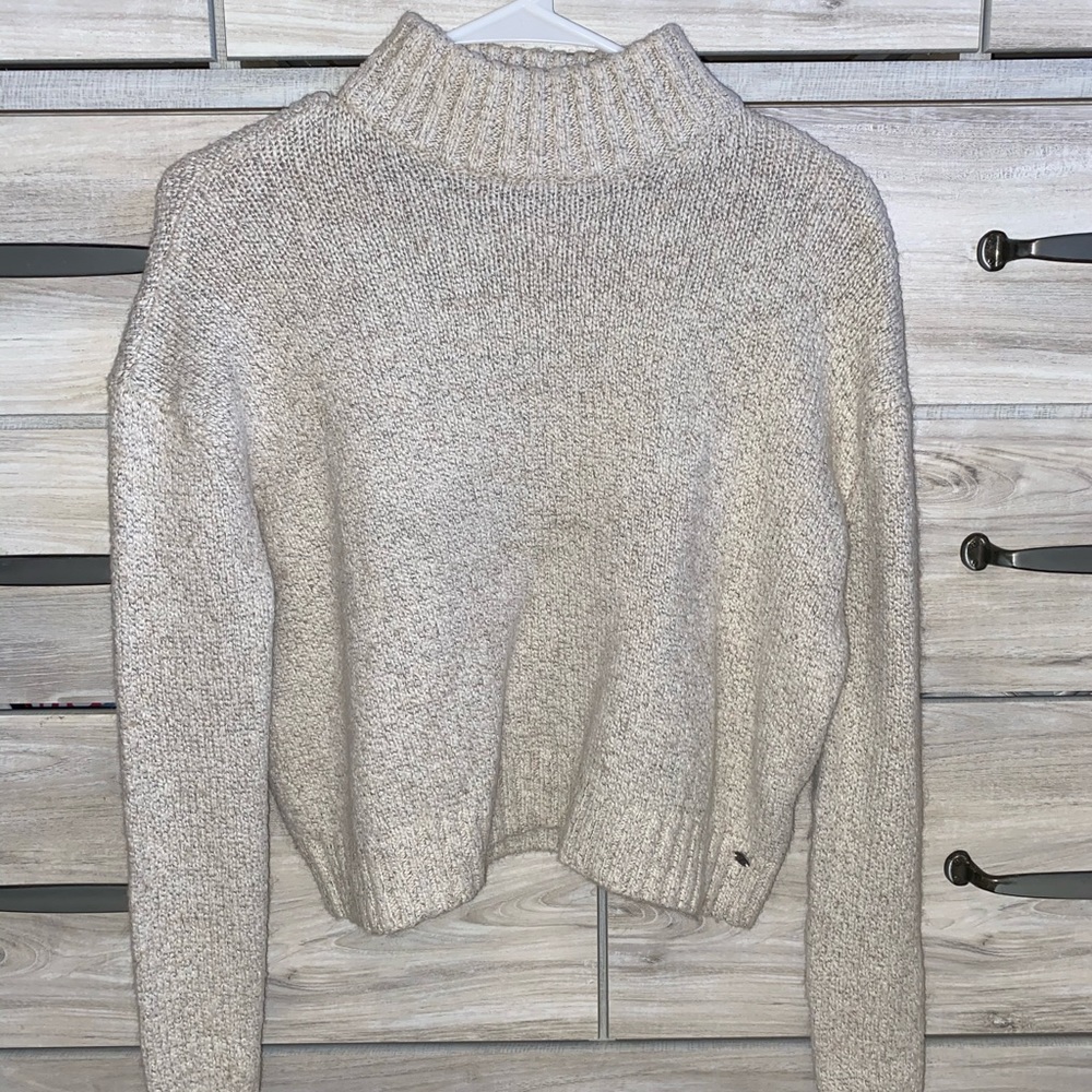 Cream Turtleneck Sweater